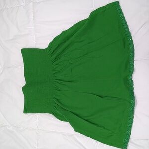 Shirred strapless top